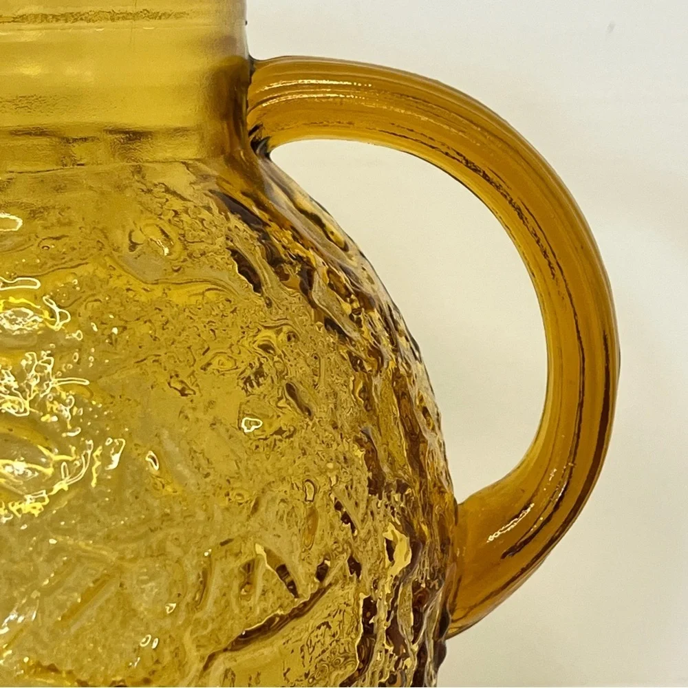 Vintage Anchor Hocking Lido Amber Glass Pitcher